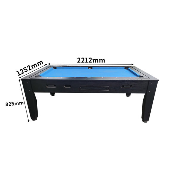 MACE 7FT MDF 4 IN 1 Convertible Multi-Function Table Free Accessories Air Hockey/Billiards /Dining Table /Table Tennis Table – Black&Blue - Image 4