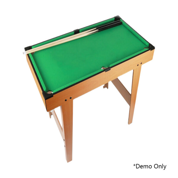MACE 4FT Children Billiard Table Free Accessories Indoor Fun Game Family Game Set – Walnut & Green - Image 2