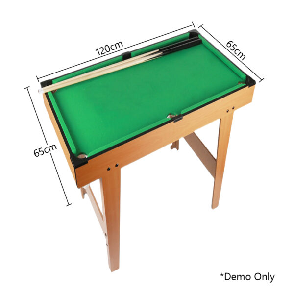 MACE 4FT Children Billiard Table Free Accessories Indoor Fun Game Family Game Set – Walnut & Green - Image 3