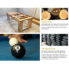 MACE 8FT Slate Pool Table Snooker Table Billiards Table With Dinning Top - Image 5