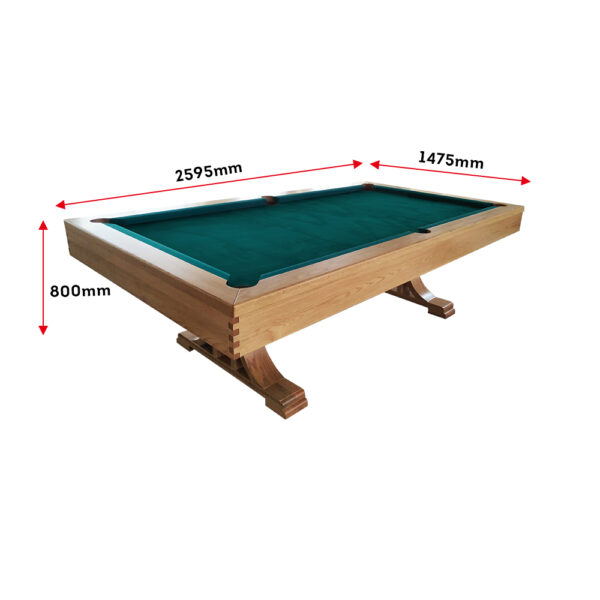 MACE WT01 8FT Slate Pool Snooker Table Billiards Table – Orange & Green - Image 4