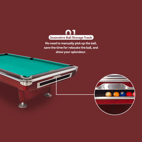 Xingpai American Pool Table XW136 TOURNAMENT Fancy Nine Ball Pool Table Open Pool Table - Image 3