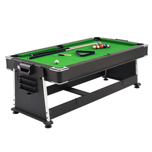 7FT 4IN1 Convertible Pool Table Green - Image 2