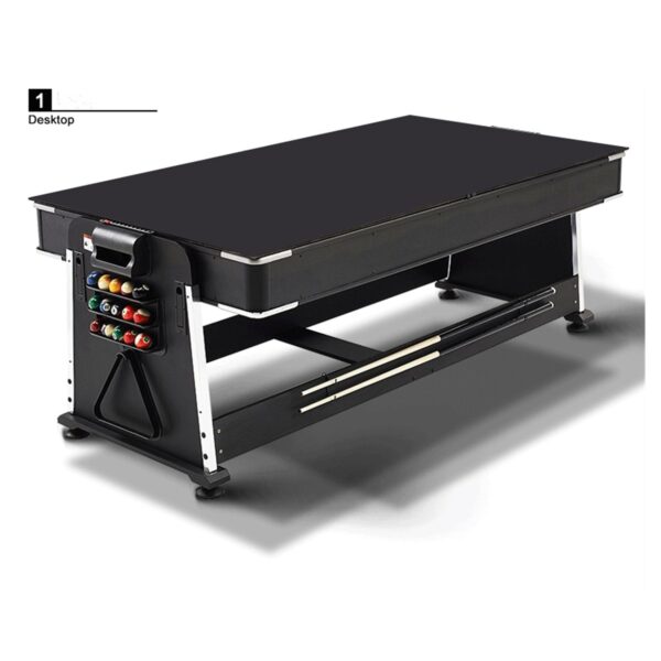 7FT 4IN1 Convertible Pool Table Green - Image 5