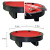 Mace 4-player Round Shape 36″ Pool Table Black Frame Red Felt - Image 6