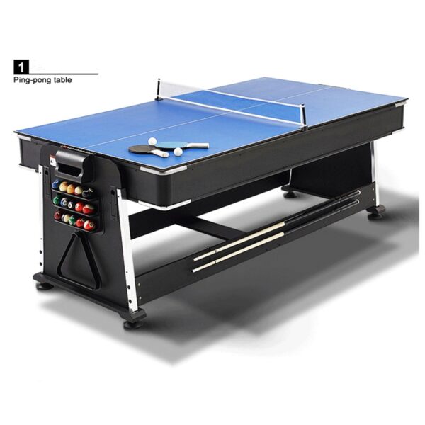 7FT 4IN1 Convertible Pool Table Green - Image 6