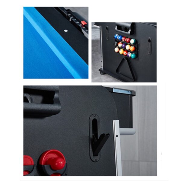 7FT 4IN1 Convertible Pool Table Green - Image 9