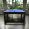 MACE 7FT MDF 4-IN-1 Convertible Multi-function Table Free Accessories Air Hockey/ Billiards Table/ Dining Table/ Table Tennis Table - Black&Blue - Image 8