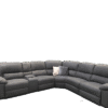 Brighton Corner Modular Manual Recliner Lounge Rhino Fabric Jet - Image 2