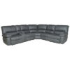 Vernon Rhino Fabric Modular Corner Recliner Sofa – 4-Seater Jet (Dark Grey)