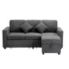 Oikiture Sofa Lounge Set Modular Couch 3 Seater Drawers Ottoman Storage Velvet - Image 6