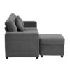 Oikiture Sofa Lounge Set Modular Couch 3 Seater Drawers Ottoman Storage Velvet - Image 7