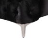 3 Seater Sofa Classic Button Tufted Lounge in Black Velvet Fabric with Metal Legs - Image 6