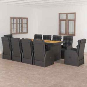 Outdoor Dining Set with Cushions Furniture Multi Colours 11/7/9 Piece