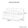 3+1+1 Seater Recliner Sofa In Faux Leather Lounge Couch in Black - Image 6