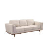 3+2+1 Seater Sofa Beige Fabric Lounge Set for Living Room Couch with Wooden Frame - Image 2