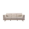 3+2+1 Seater Sofa Beige Fabric Lounge Set for Living Room Couch with Wooden Frame - Image 3