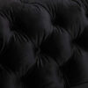 3+2 Seater Sofa Classic Button Tufted Lounge in Black Velvet Fabric with Metal Legs - Image 4