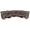 VERNON Rhino Fabric Modular Corner Recliner Sofa Settee Couch 4-Seater Coffee - Image 2