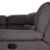 VERNON Rhino Fabric Modular Corner Recliner Sofa Settee Couch 4-Seater Coffee - Image 5