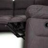 VERNON Rhino Fabric Modular Corner Recliner Sofa Settee Couch 4-Seater Coffee - Image 7