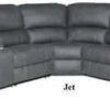 Brighton Corner Modular Recliner Lounge Rhino Fabric Jet