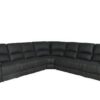 OFFO Captain 7 Seater Corner Modular Rhino Suede Electric Recliner Lounge Latte - Image 3
