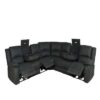 OFFO Captain 7 Seater Corner Modular Rhino Suede Electric Recliner Lounge Latte - Image 4