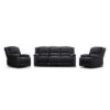 OFFO Captain 7 Seater Corner Modular Rhino Suede Electric Recliner Lounge Latte - Image 23