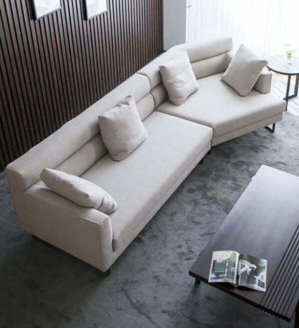 3 SEATER LOUNGE SOFA SPECIAL ARC CHAISE CORNER FABRIC MODULAR COUCH BRAND NEW - Image 2