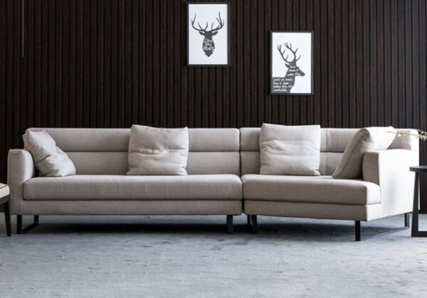 3 SEATER LOUNGE SOFA SPECIAL ARC CHAISE CORNER FABRIC MODULAR COUCH BRAND NEW - Image 3