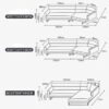 3 SEATER LOUNGE SOFA SPECIAL ARC CHAISE CORNER FABRIC MODULAR COUCH BRAND NEW - Image 4
