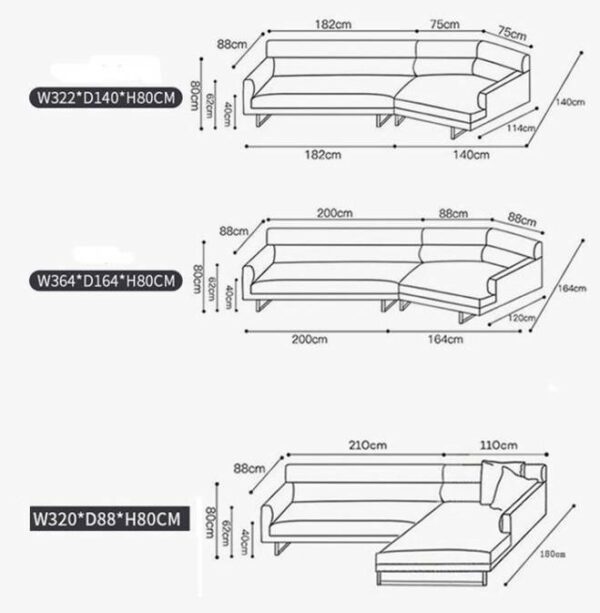 3 SEATER LOUNGE SOFA SPECIAL ARC CHAISE CORNER FABRIC MODULAR COUCH BRAND NEW - Image 4