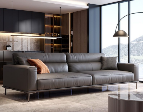 100% Genuine Leather Sofa Lounge - 3-Seater, 4-Seater, 5-Seater - Brand New - Image 3