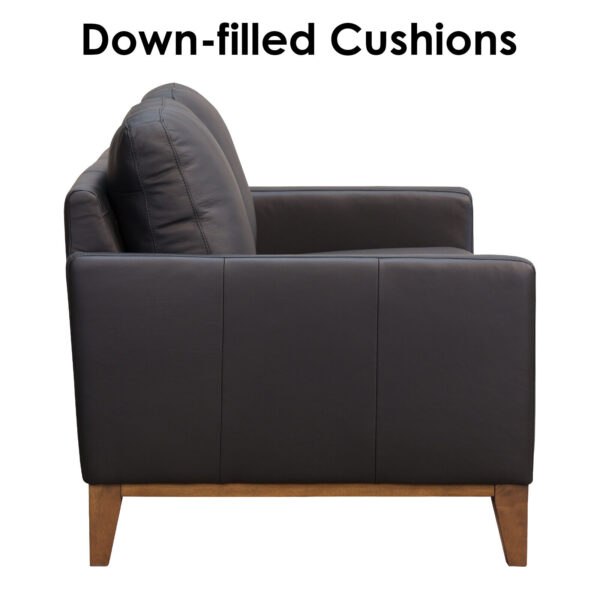 Modern 2, 3 & 3+2 Seater Genuine Leather Sofa Set Lounge Couch Black, Grey, Tan - Image 4