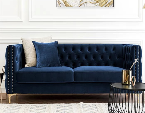 Sofa Bed Best Queen 2 seater fabric lounge Velvet sofa Easy to Pull Brand New - Image 3