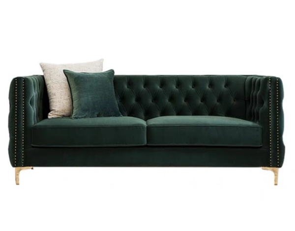 Sofa Bed Best Queen 2 seater fabric lounge Velvet sofa Easy to Pull Brand New - Image 4