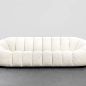 Boucle Upholstery Velvet Arm Lounge