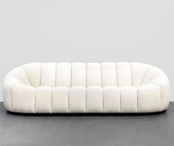 Boucle Upholstery Velvet Arm Lounge