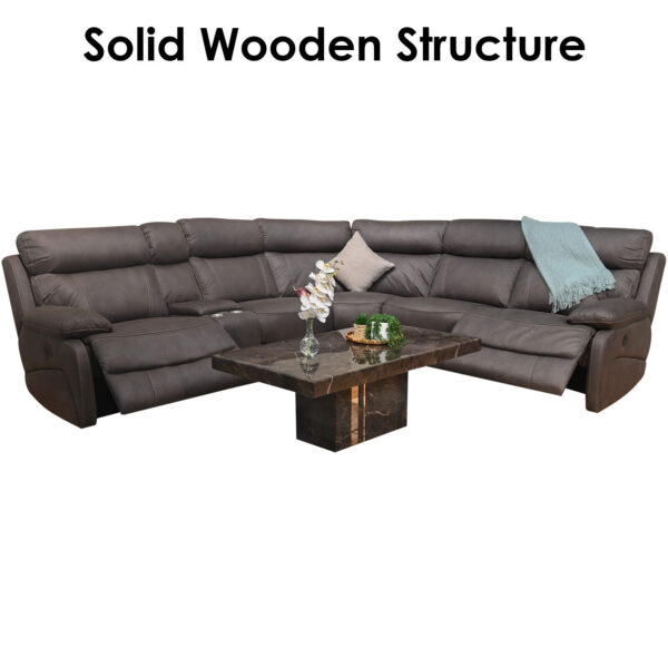 Modern Super Fabric Corner Electric Recliners Sofa Couch Sectional Suite Lounge - Image 2