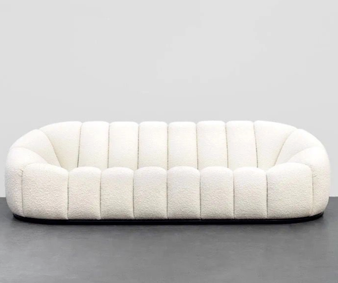 Boucle Upholstery Velvet Arm Lounge