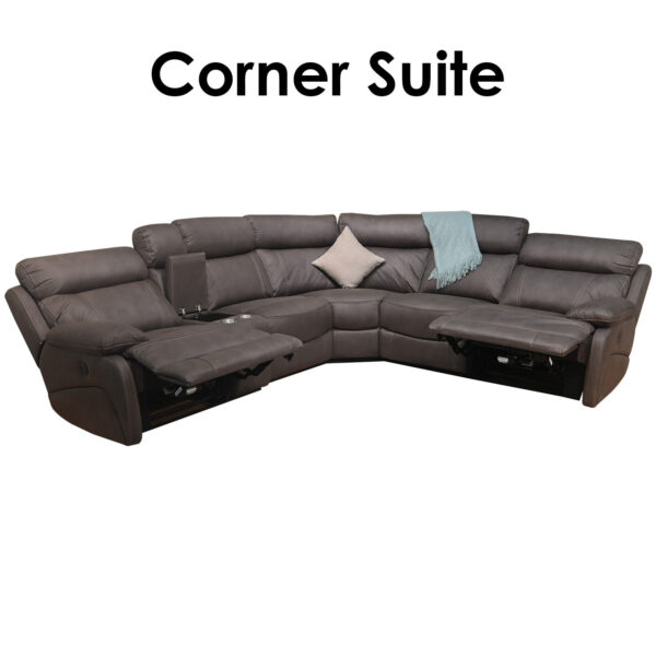 Modern Super Fabric Corner Electric Recliners Sofa Couch Sectional Suite Lounge - Image 3