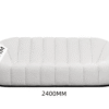 Boucle Upholstery Velvet Arm Lounge Zucca Sofa Ivory White Couch 3-Seater New - Image 4