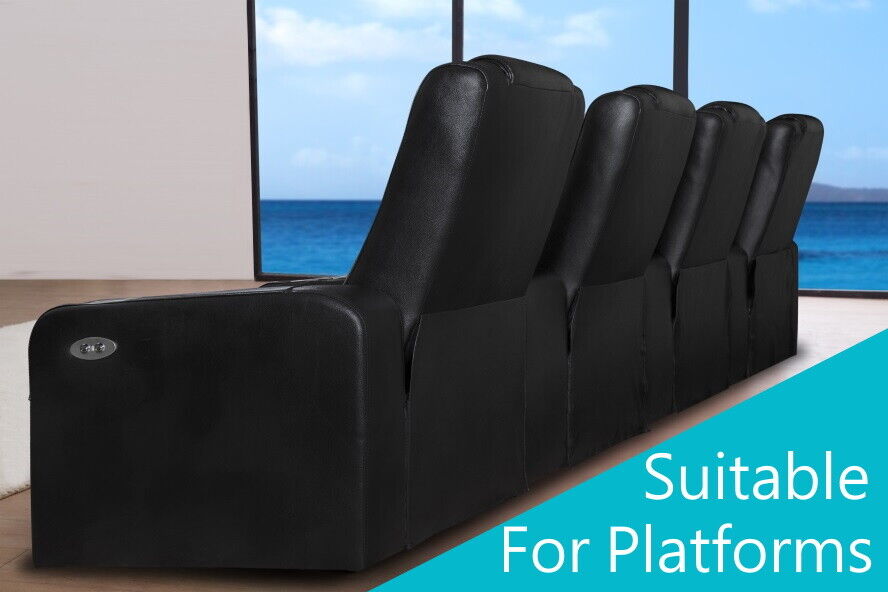 3 Seater Home Theatre Recliner Leather Lounge Media Room Cinema Seating Chairs 9 3 Seater Home Theatre Recliner Leather Lounge Media Room Cinema Seating Chairs - Image 9