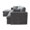 ASQUITH 2 Seater Fabric Lounge Sofa with LHF Chaise – Licorice - Image 4