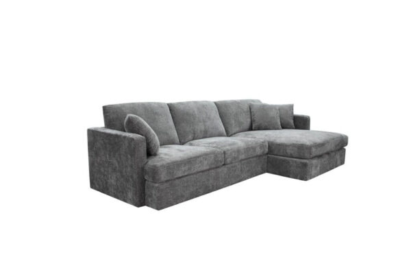 ASQUITH 2 Seater Fabric Lounge Sofa with RHF Chaise – Licorice - Image 2