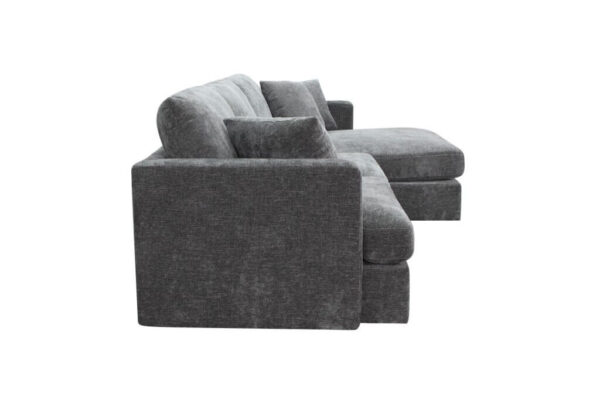 ASQUITH 2 Seater Fabric Lounge Sofa with RHF Chaise – Licorice - Image 3