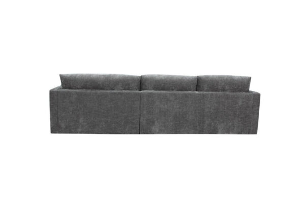 ASQUITH 2 Seater Fabric Lounge Sofa with RHF Chaise – Licorice - Image 4