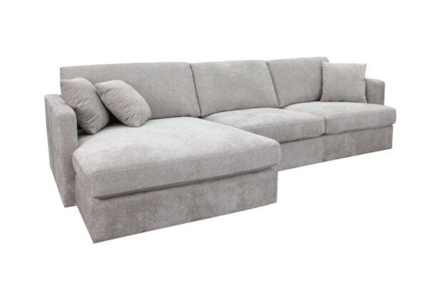 ASQUITH 2 Seater Fabric Lounge Sofa with LHF Chaise – Slate - Image 2