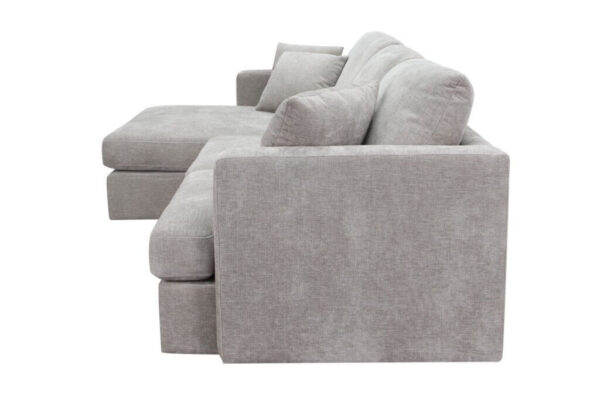 ASQUITH 2 Seater Fabric Lounge Sofa with LHF Chaise – Slate - Image 3